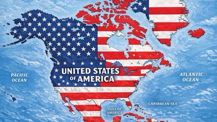 Trump publica mapa com bandeira dos EUA que abrange México, Caraíbas e Canadá